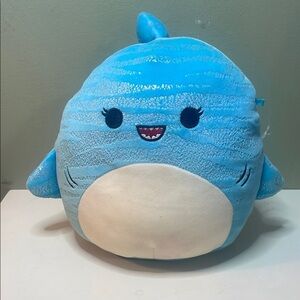 Blue and White Plush Shark Toy
